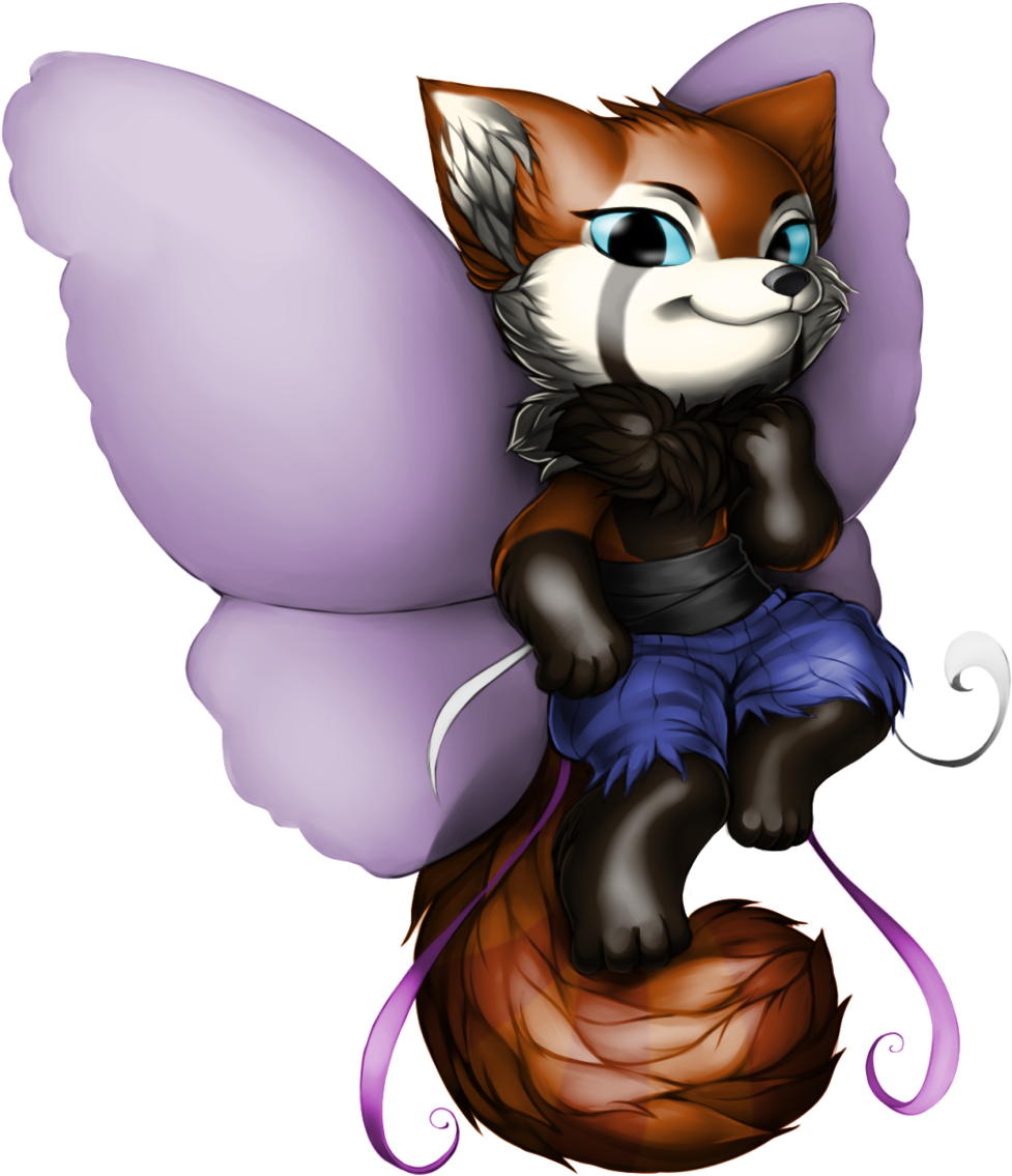 Fairy Red Panda For Redpandaari By Tigerloveheart - Cartoon (1024x1173)