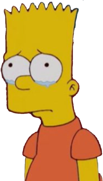 Bart Bartsimpson Simpsons Thesimpsons Tumblr People - Depressed Bart Simpson Png (640x750)
