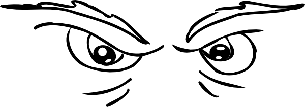 Scary Eyes Clip Art At - Coloring Book (600x211)