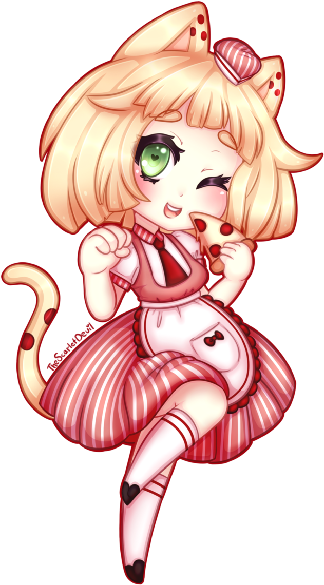 Meow Pizza By Thescarletdevil - Cartoon (692x1154)