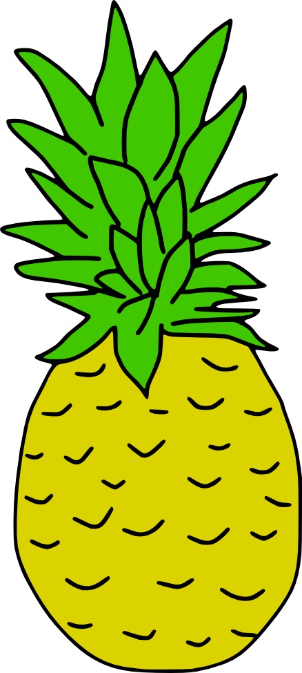 Food, Personal Use, Cartoonpineapple, - Transparent Pineapple (438x974)