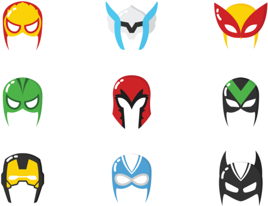 Super Hero Mask Vectors - Masque Super Heros Png (700x490)