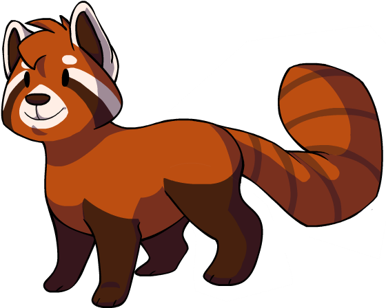 Lil Red Panda By Junehs - Cartoon (568x466)