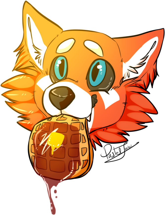 Red Panda Waffle By Jassypurrz - Cartoon (894x894)