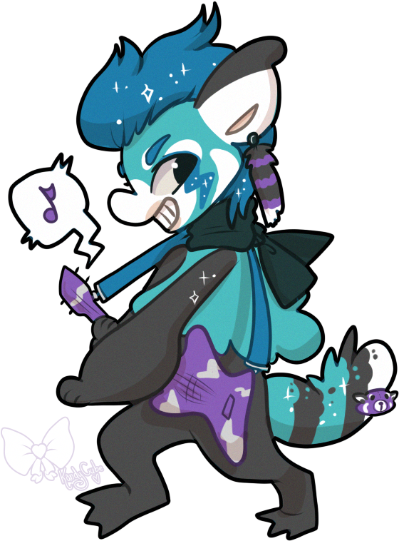 Red Panda Rockstar By Kandy-cube - Mabel Pines (650x768)