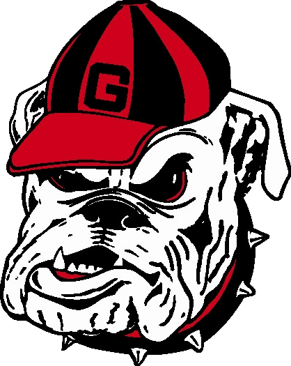 Georgia Bulldog Head Logo - Georgia Bulldogs Football Team (418x525)
