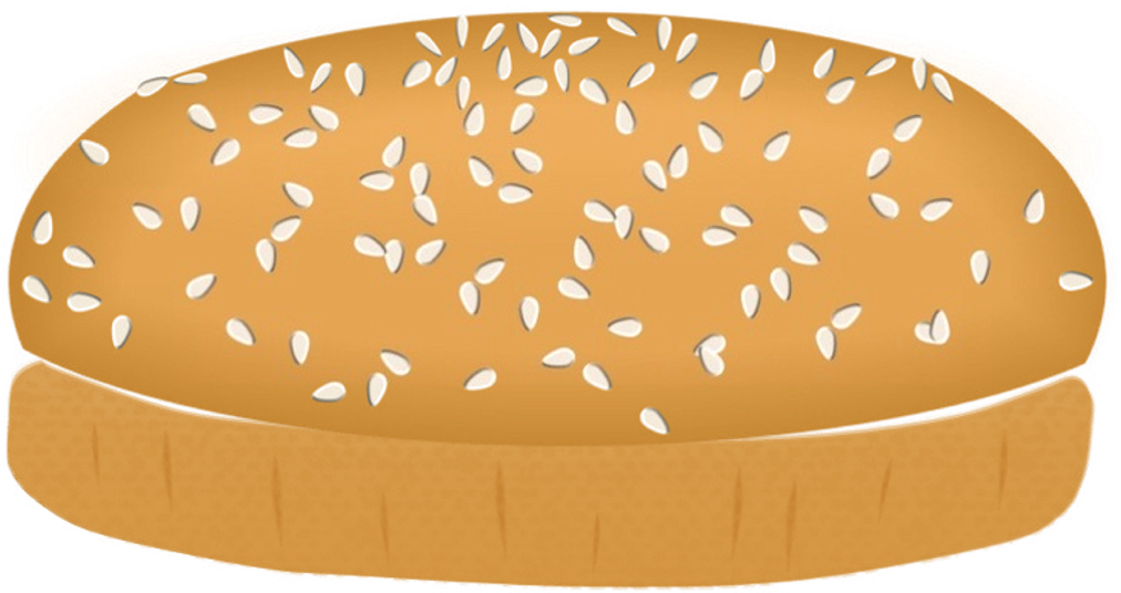 Burger Pictures Clip Art - Hamburger Bun Top (1050x543)