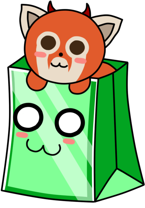 Halloween Red Panda Bag By Alenachen - Cartoon (900x675)