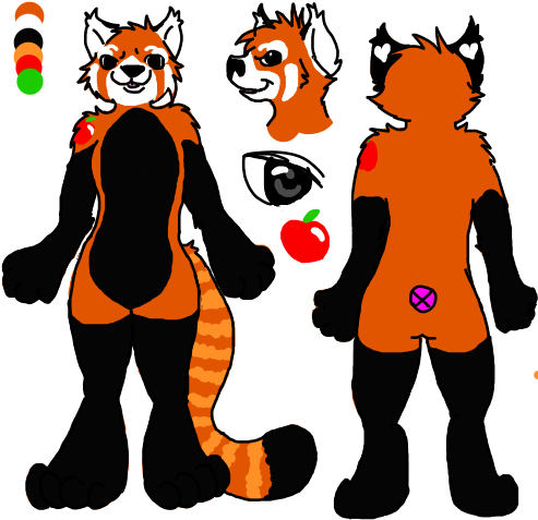 Jenna's Red Panda - Cartoon (500x500)