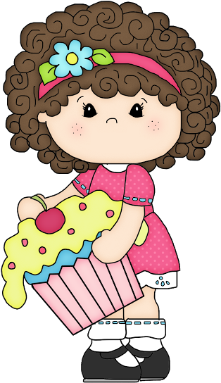 Bonecas * Meninas - Niña Con Torta Animado (326x550)