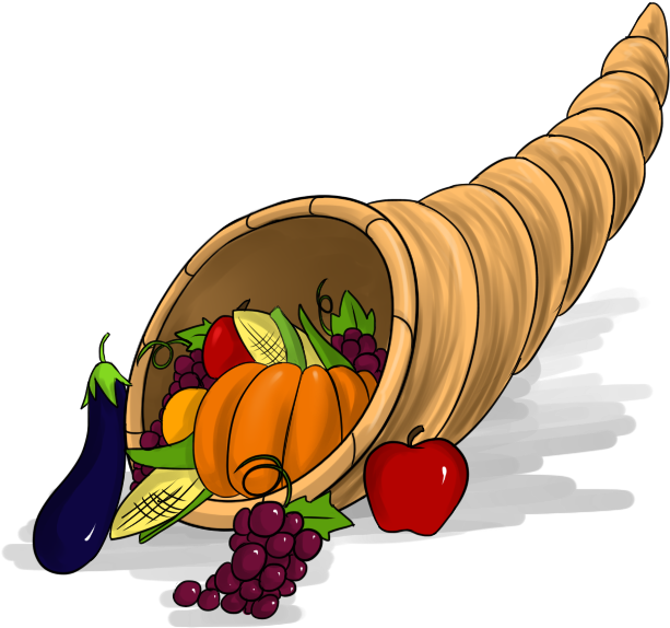 Cornucopia Clipart Food Safety Sanitation - Thanksgiving Horn Png (680x612)