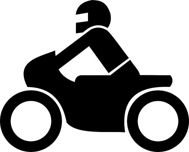 Black, Symbol, Cartoon, Transportation, Bike - Motorcycle Icon - (640x517)  Png Clipart Download