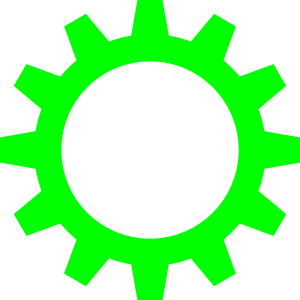 Lime Green Cogwheel Clip Art At Clker Vector - Switch Words For Clear Skin (600x600)