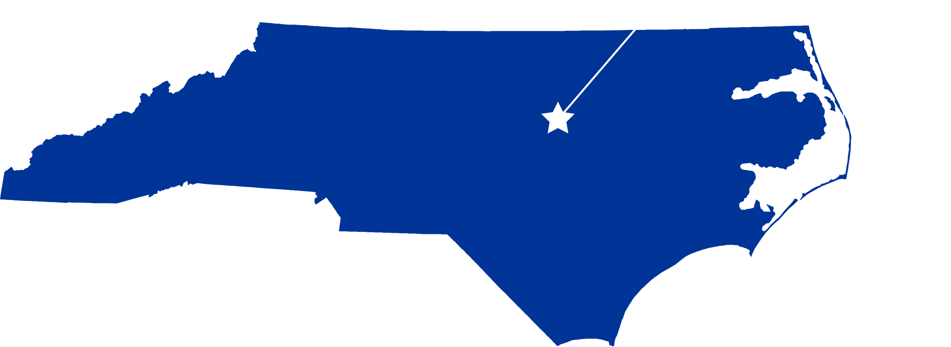 Minimalist North Carolina Clip Art Medium Size - North Carolina Map Vector (1940x708)