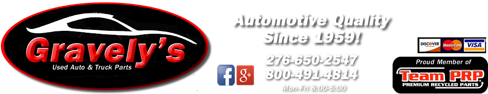 Gravely Used Auto & Truck Parts Of Va - Martinsville, Virginia (980x207)