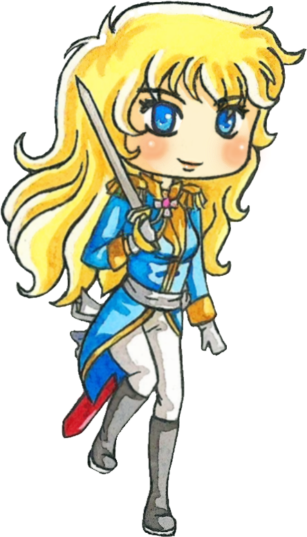 Chibi Lady Oscar By Blueshining - Lady Oscar Chibi (496x832)