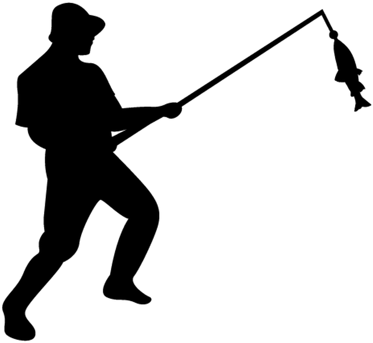 Fishing Fisherman Silhouette Clip Art - Fly Fishing Journal [book] (800x800)