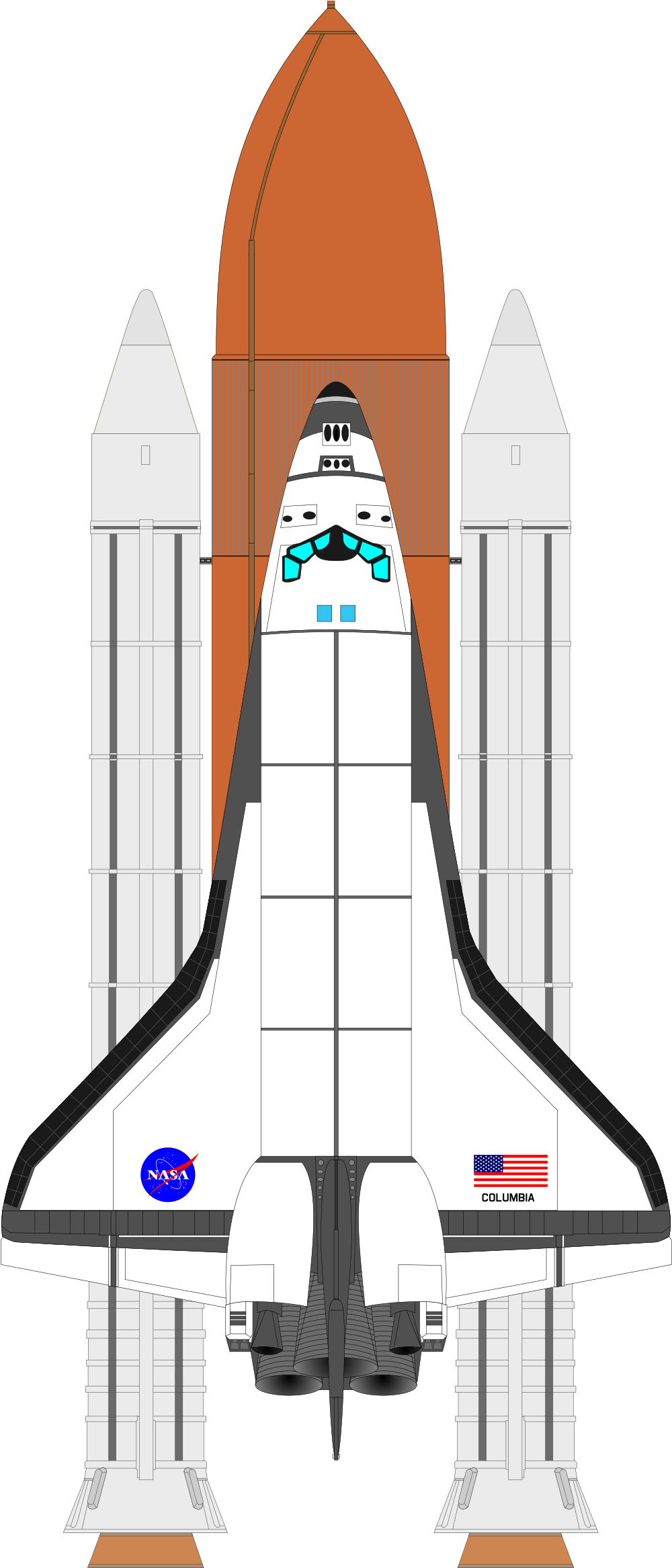 Space Shuttle Vector Png Clipart - Space Shuttle Project For School (1855x2400)