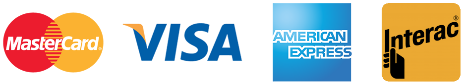 We Accept Visa, Mastercard, Amex And Interac Debit - Visa Mastercard ...