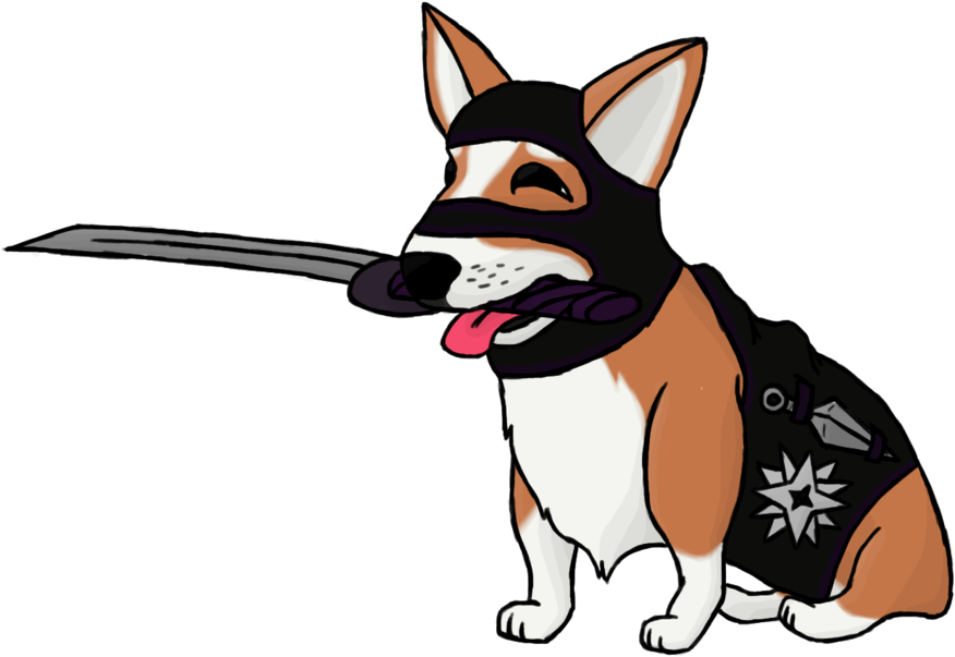 Ninja Corgi By Big Red Hothead - Ninja Corgi (900x630)