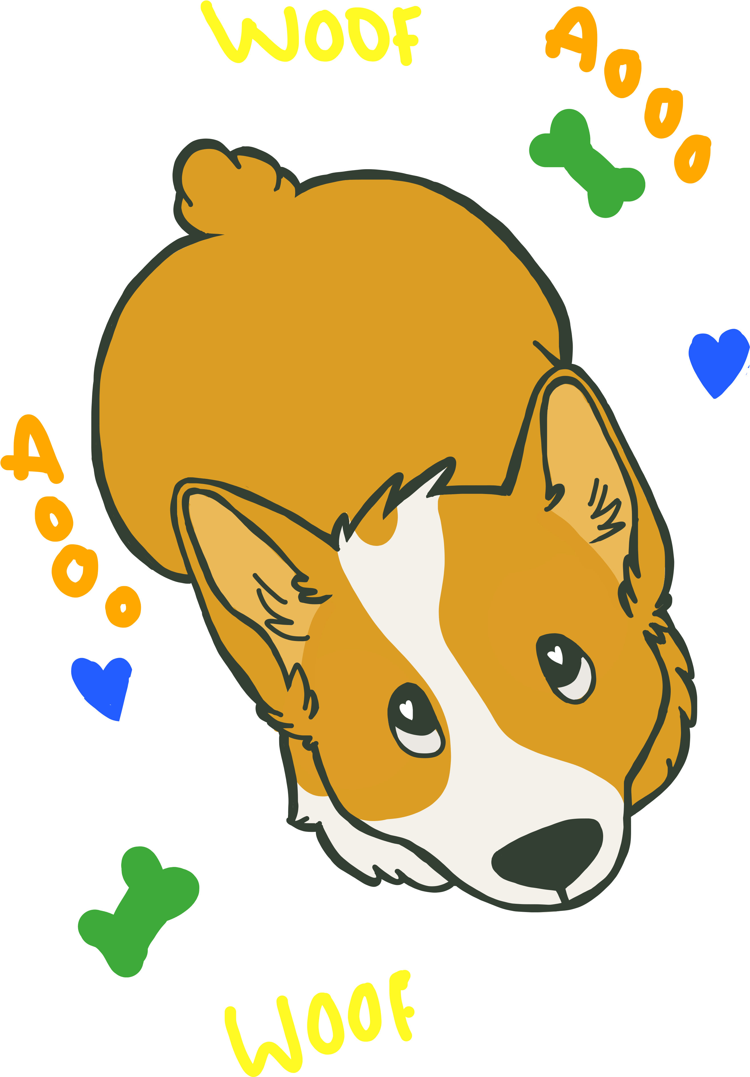Corgi Cutie - Basenji (2893x4092)