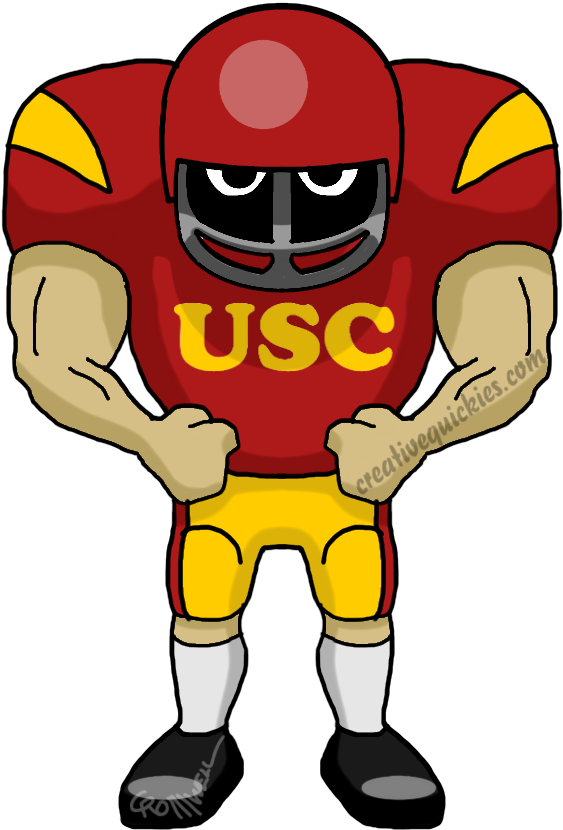 Los Angeles Southern California Trojans - Dallas Cowboy Football Player Clipart (752x940)