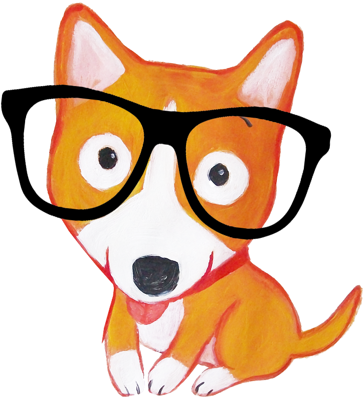 Nerdy Corgi - Niedlicher Nerdy Corgi Mauspads (733x800)