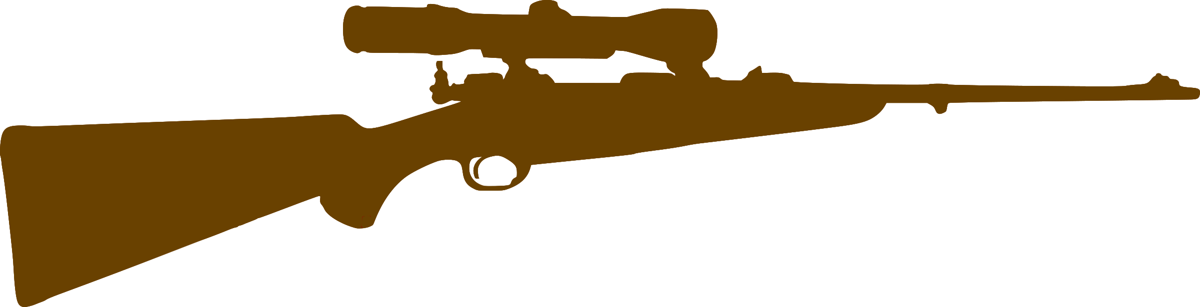 Arme 04 - Rifle Silhouette Png (2400x615)
