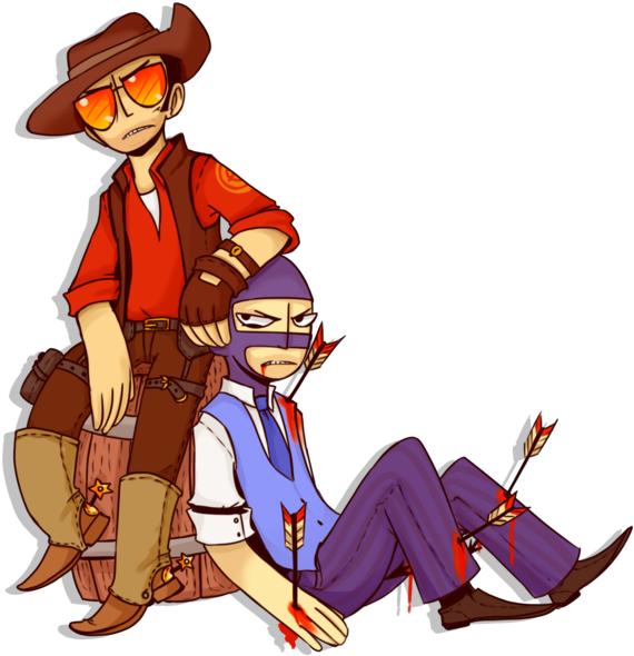 Tf2 Sniper And Spy By Jackasmile - Tf2 Spy And Sniper (600x612)