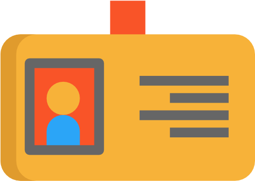 Id Card Free Icon - Id Card Flat Png (512x512)