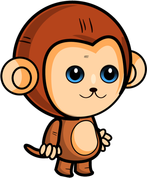 A Little Monkey, Trokey, Wants To Safe The World By - Cartoon (800x800)