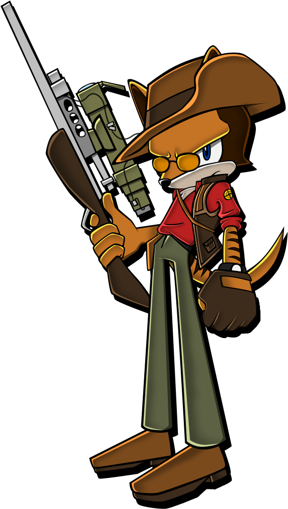 Sniper The Thylacine By Sillyewe - Tf2 Sonic Sniper (597x1022)
