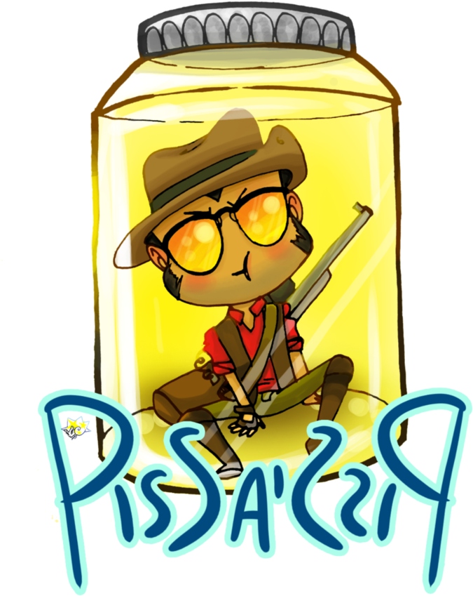 Sniper In Jarate By Amely14128 - Cartoon (867x922)
