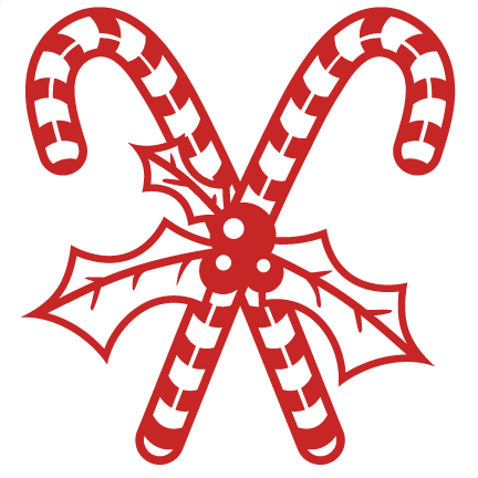 Free Candy Canes Svg Scrapbook Cut File Cute Clipart - Candy Cane (432x432)