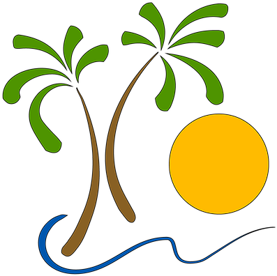 Palm Tree Draw Clip Art (425x454)