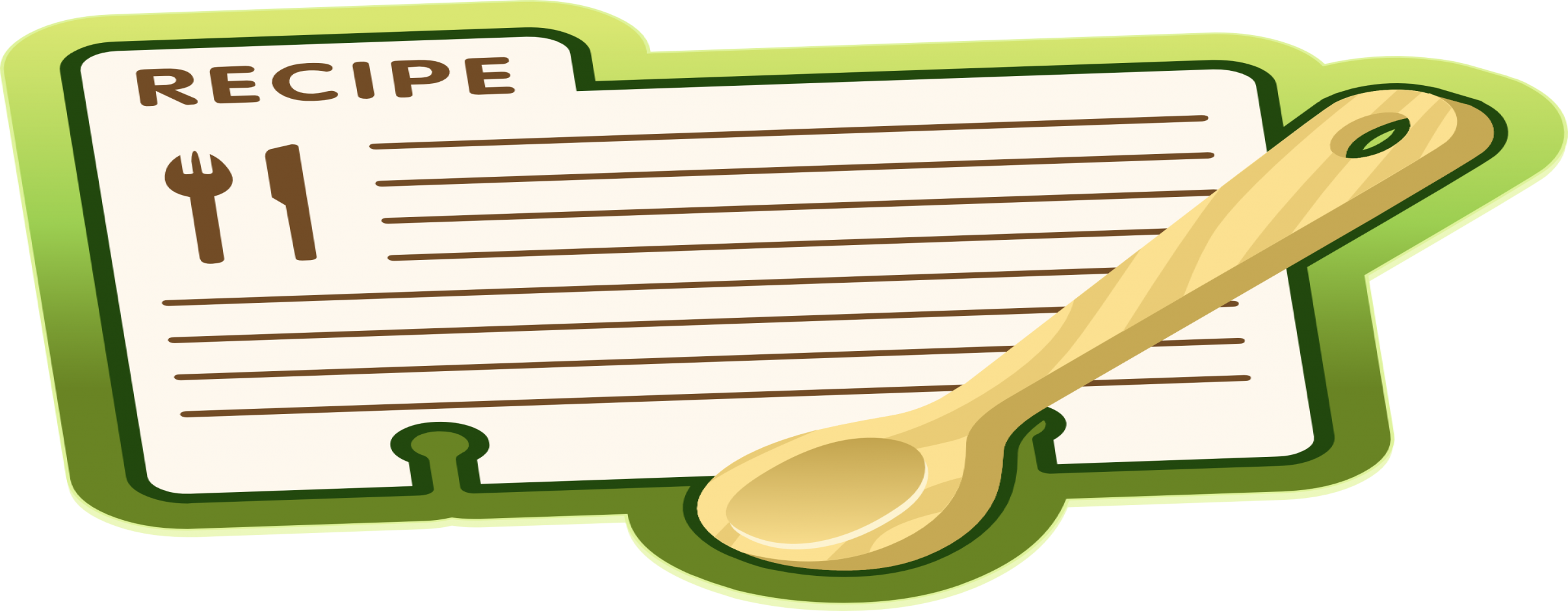 Lasagna - Recipe Clip Art (2412x940)