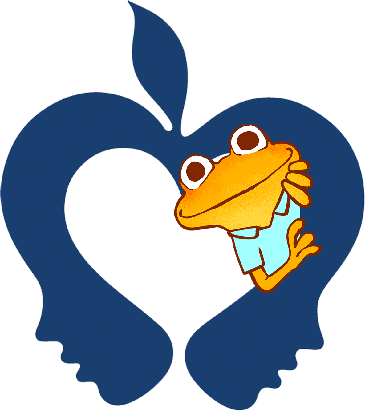 District 54 Apple Logo With Frog Peeking Through - District 54 (1829x1734)