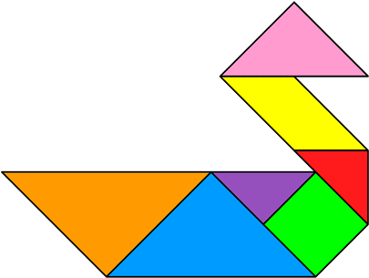 Terrific Tangram Duck Tangram Solution 73 Providing - Terrific Tangram Duck Tangram Solution 73 Providing (420x420)