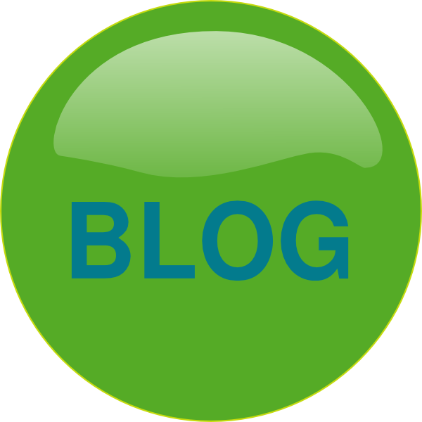 Blog Button Green Blue Clip Art At Clker - Blue (600x600)