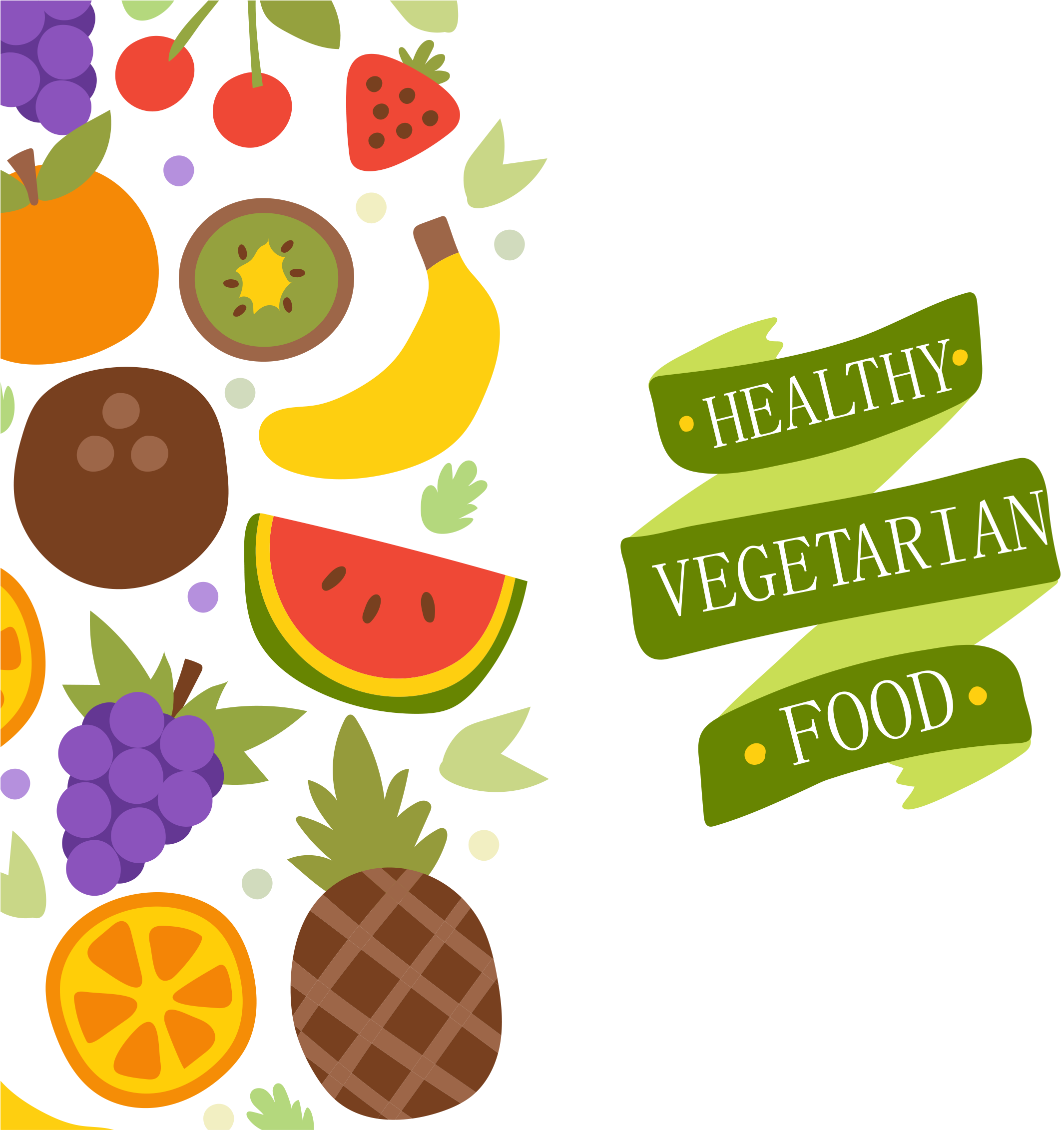Vegetarian Cuisine Organic Food Health Food Fruit - Frout Vector Png (2400x2400)