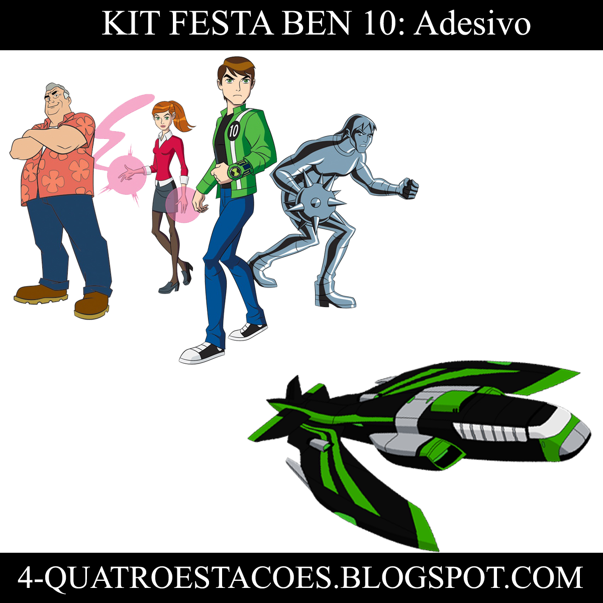 Adesivos "ben Dez" - Ben 10 Ultimate Alien (1200x1200)