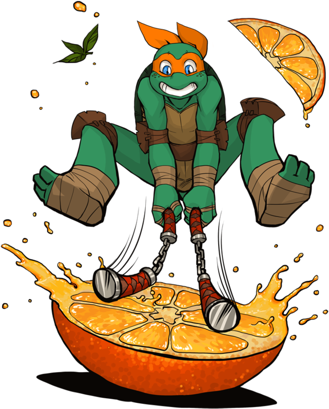 Tmnt Mikey Images Orange Bandana Hd Wallpaper And Background - Michaelangelo (894x894)