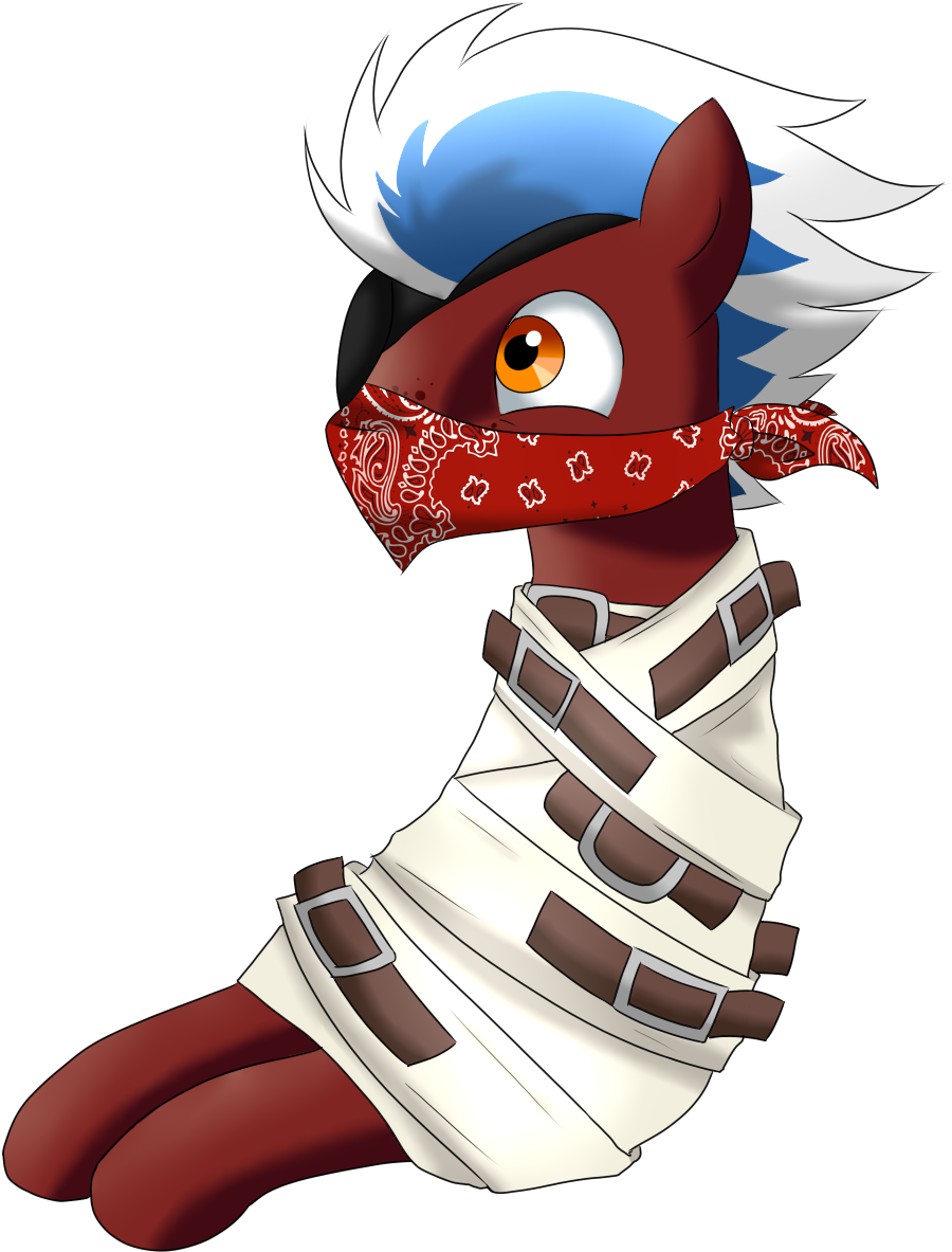 Bandana, Bondage, Cloth Gag, Gag, Oc, Oc Only, Oc - Cartoon (1000x1250)