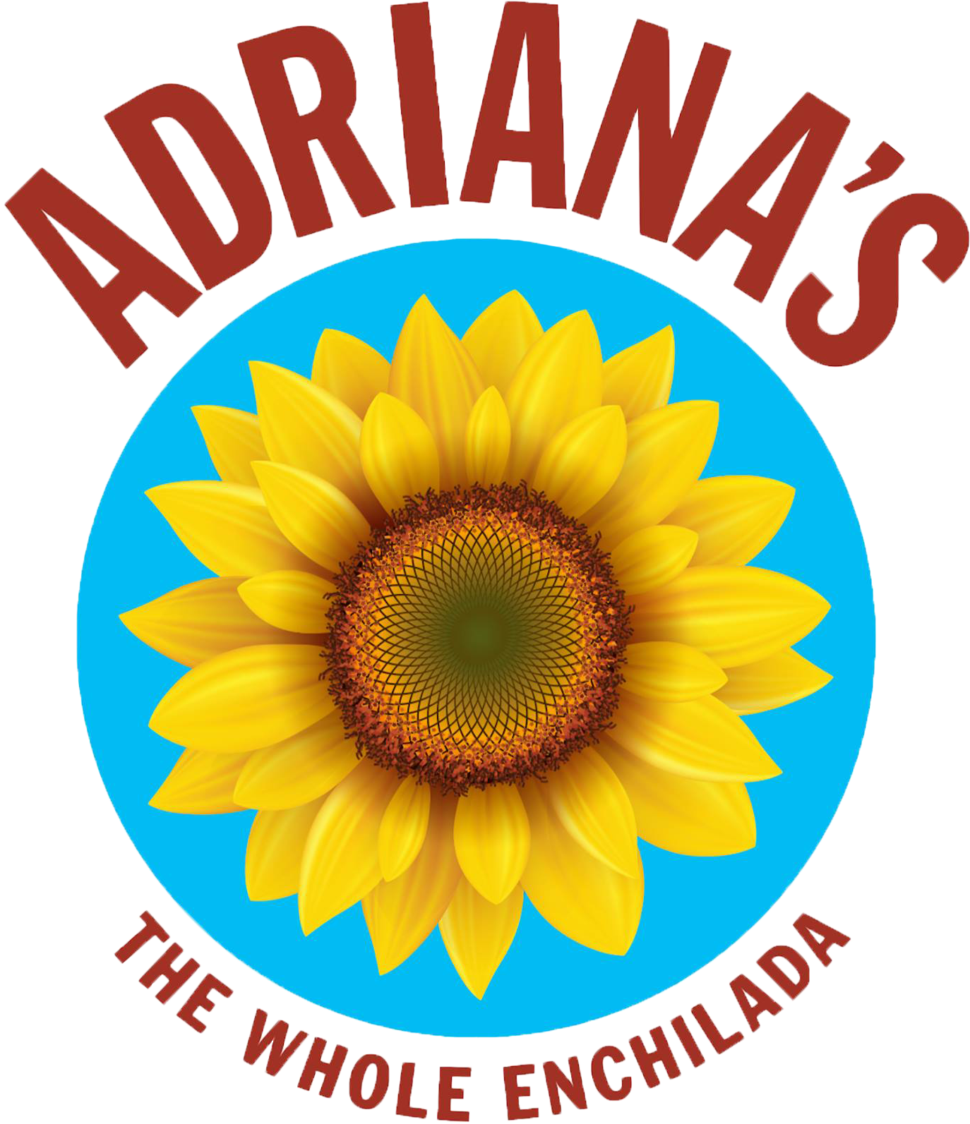 Menu Adrianas The Whole Enchilada Logo - Vector Sunflower, Realistic Illustrat Tile Coaster (1829x2048)