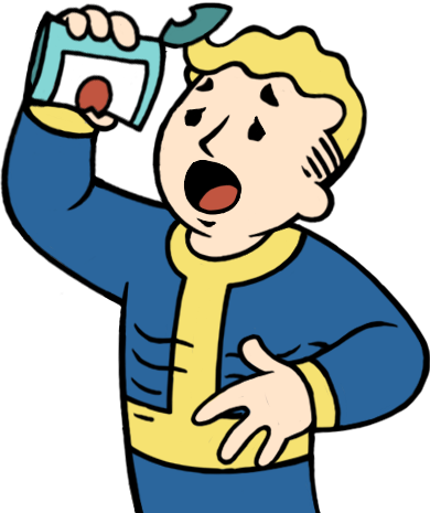 Restaurants Give Food Fallout - Vault Boy Hungry (390x465)