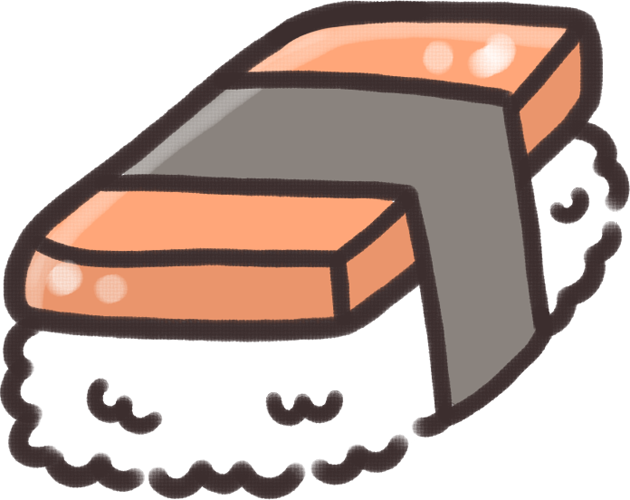 Sticker Kavaii Food Chibi - Chibi Sushi (630x500)