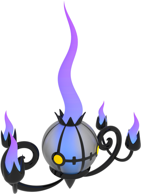 [[ I Made A Chandelure For My 3d Design Final - Insect (500x686)