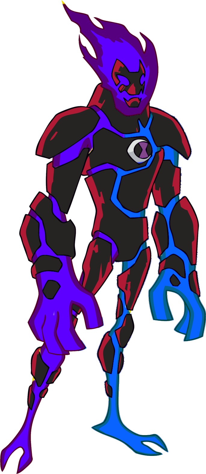 Thadd Heatblast - Heatblast Purple (685x1572)