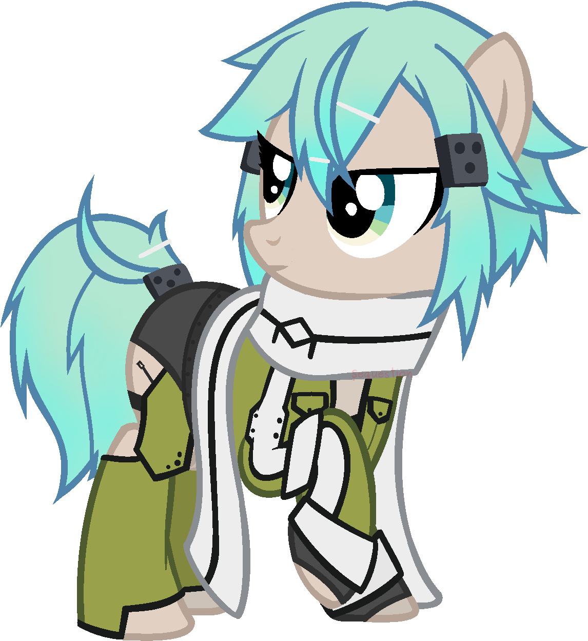 Sinon [sword Art Online] My Little Pony Version - Sword Art Online (1218x1418)