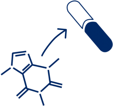 Lead Optimization Image - Caffeine Molecule Sticker (rectangle) (480x455)